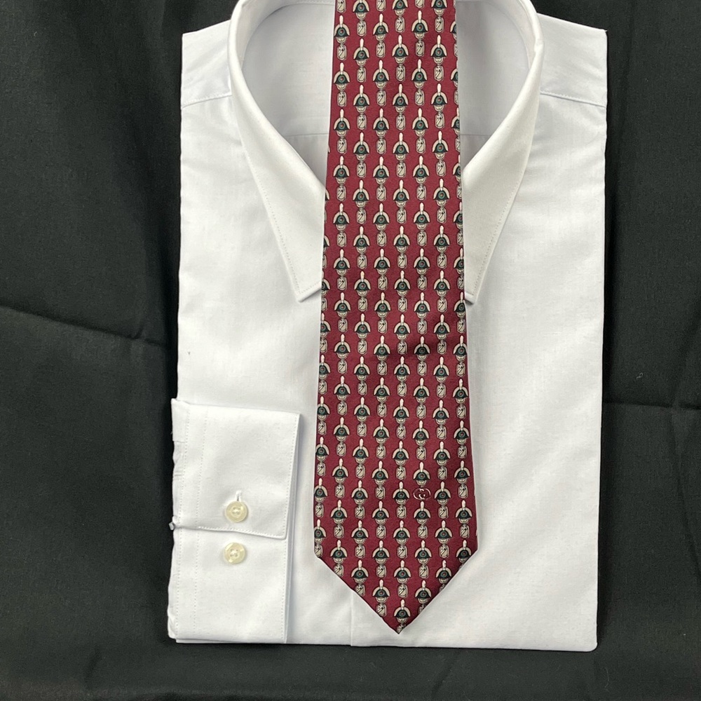 Gucci dark red pattern tie